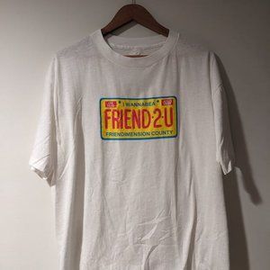 Vintage i Wanna Be a Friend 2 u License Plate Love T-shirt